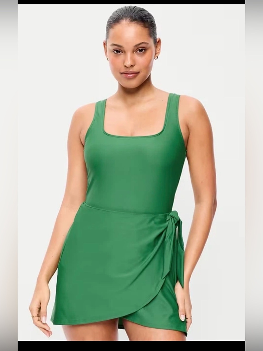 Old Navy Swim Dress Wrap Green Side Tie , size Medium